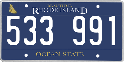RI license plate 533991
