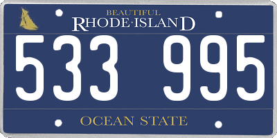 RI license plate 533995