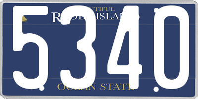 RI license plate 5340