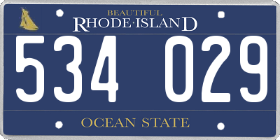 RI license plate 534029