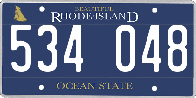 RI license plate 534048