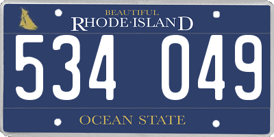 RI license plate 534049