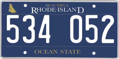 RI license plate 534052