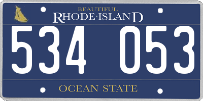 RI license plate 534053