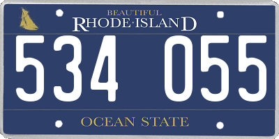 RI license plate 534055
