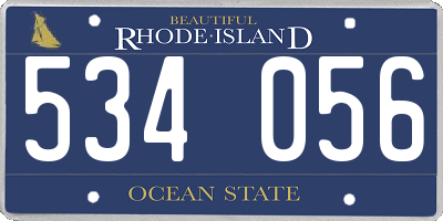 RI license plate 534056