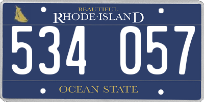RI license plate 534057