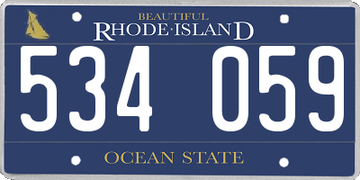 RI license plate 534059