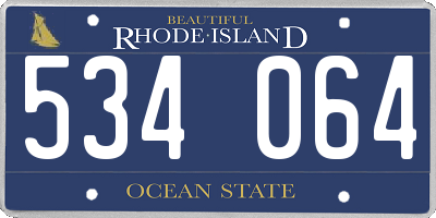 RI license plate 534064