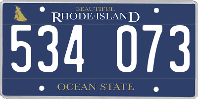 RI license plate 534073