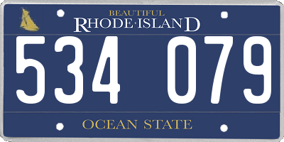 RI license plate 534079