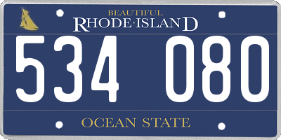 RI license plate 534080