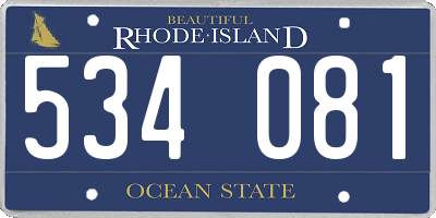 RI license plate 534081