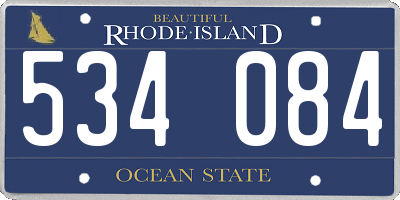 RI license plate 534084