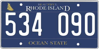 RI license plate 534090