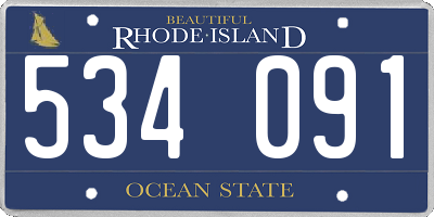 RI license plate 534091