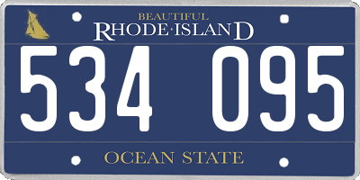RI license plate 534095