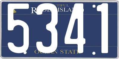 RI license plate 5341