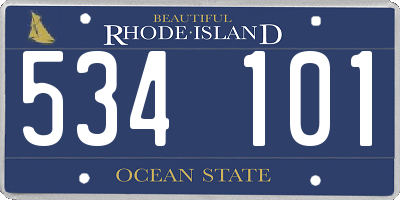 RI license plate 534101