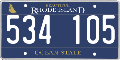 RI license plate 534105