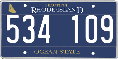 RI license plate 534109