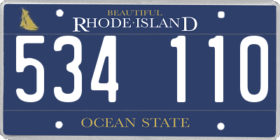 RI license plate 534110