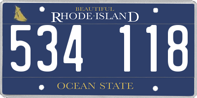 RI license plate 534118