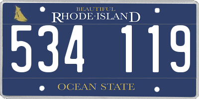 RI license plate 534119
