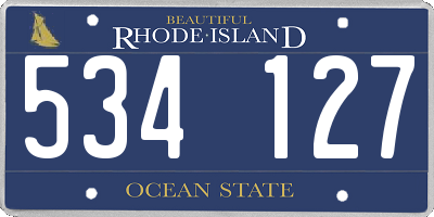 RI license plate 534127