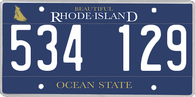 RI license plate 534129