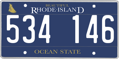 RI license plate 534146