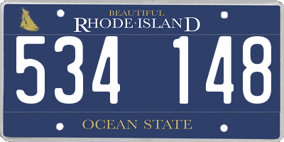 RI license plate 534148