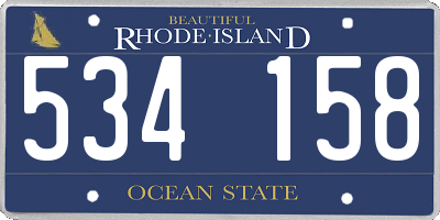 RI license plate 534158