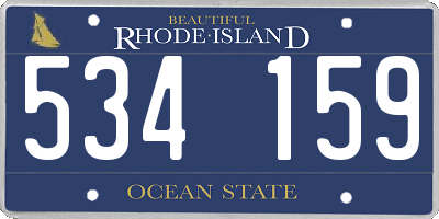 RI license plate 534159