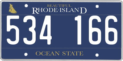 RI license plate 534166