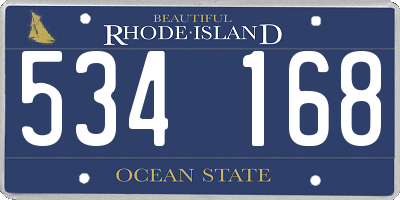 RI license plate 534168