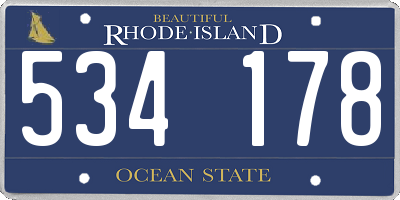 RI license plate 534178