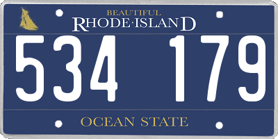 RI license plate 534179