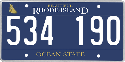 RI license plate 534190