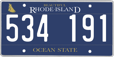 RI license plate 534191