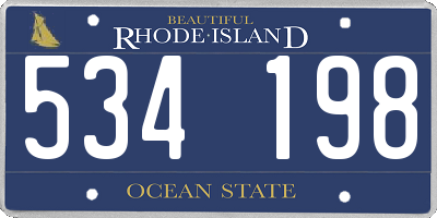 RI license plate 534198