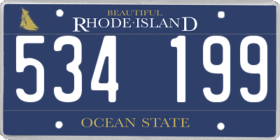 RI license plate 534199