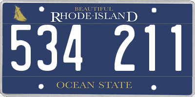 RI license plate 534211