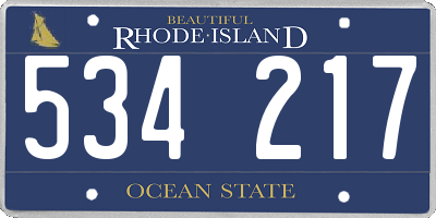 RI license plate 534217