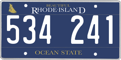 RI license plate 534241