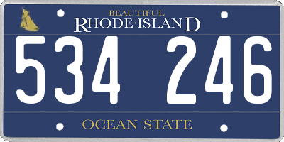 RI license plate 534246