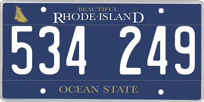 RI license plate 534249