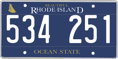 RI license plate 534251
