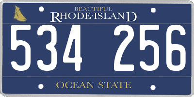 RI license plate 534256