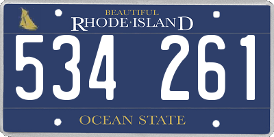 RI license plate 534261
